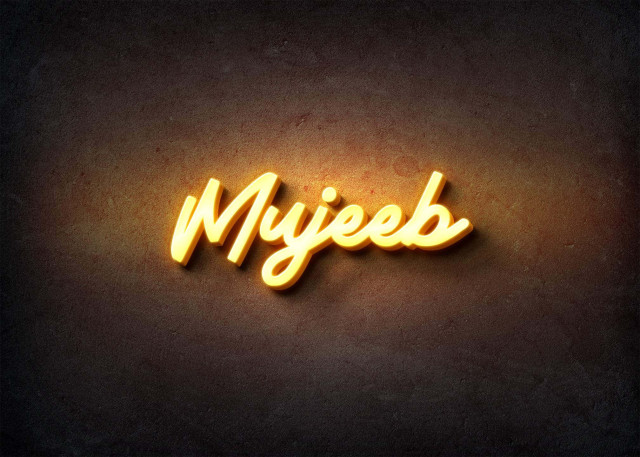 Free photo of Glow Name Profile Picture for Mujeeb