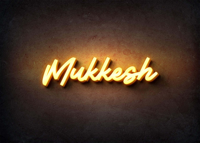 Free photo of Glow Name Profile Picture for Mukkesh