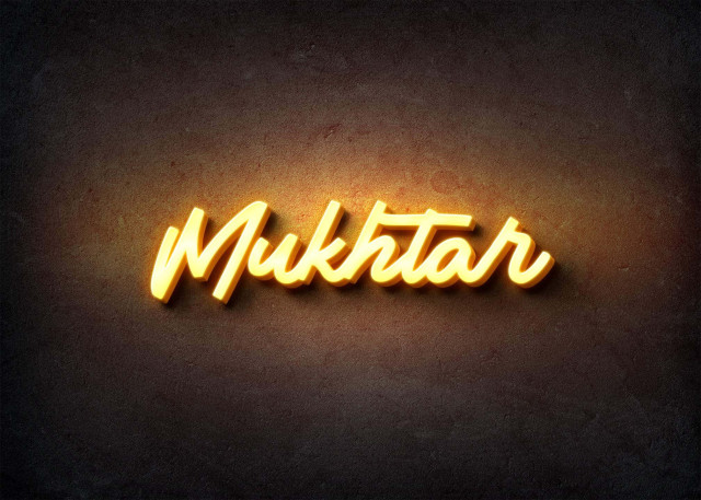 Free photo of Glow Name Profile Picture for Mukhtar