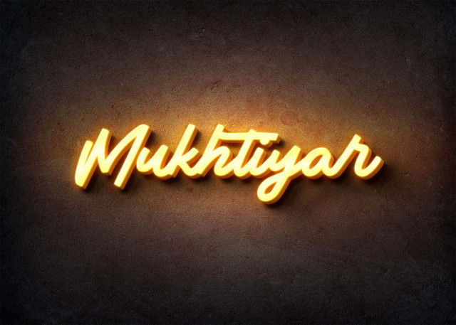 Free photo of Glow Name Profile Picture for Mukhtiyar