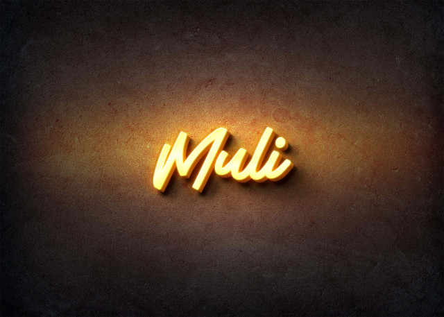 Free photo of Glow Name Profile Picture for Muli