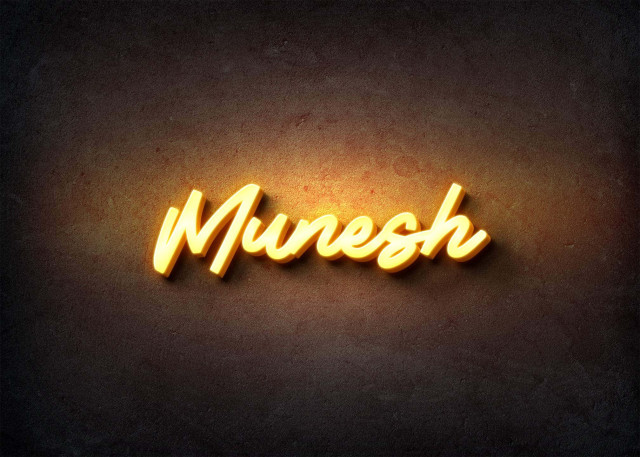 Free photo of Glow Name Profile Picture for Munesh