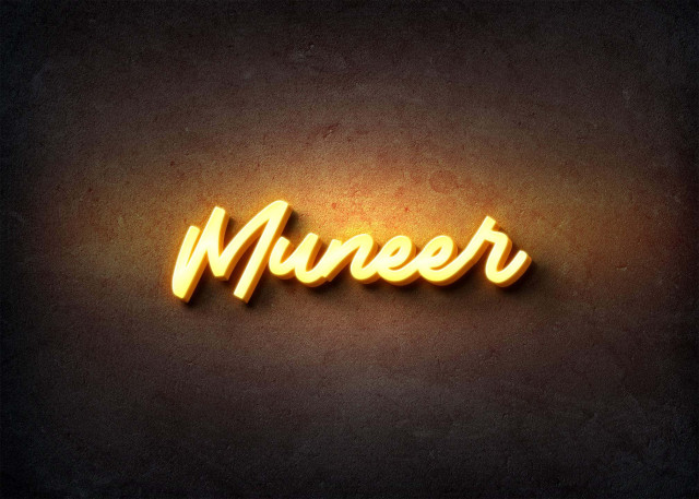 Free photo of Glow Name Profile Picture for Muneer