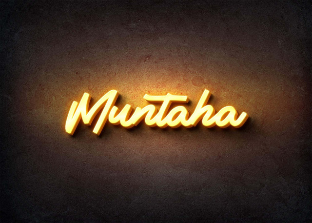 Free photo of Glow Name Profile Picture for Muntaha