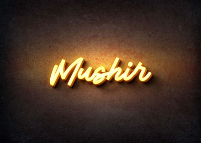 Free photo of Glow Name Profile Picture for Mushir