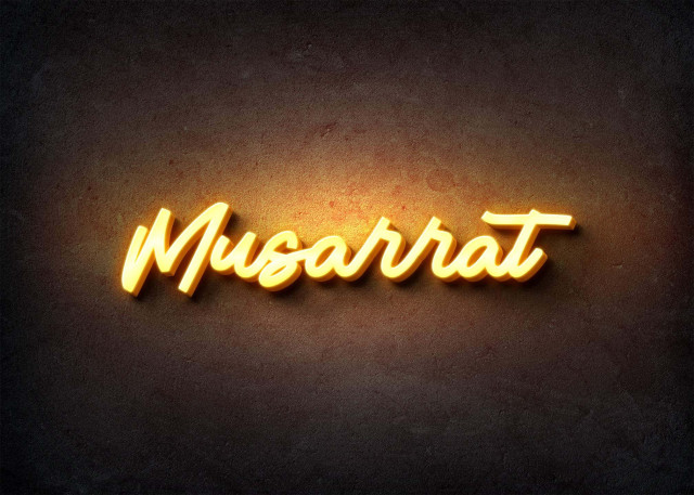 Free photo of Glow Name Profile Picture for Musarrat