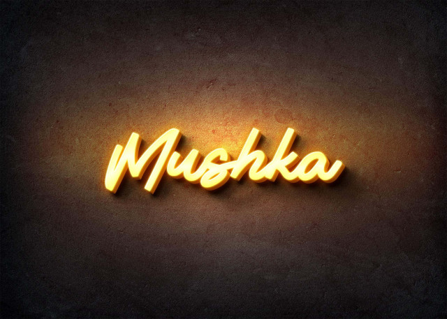 Free photo of Glow Name Profile Picture for Mushka