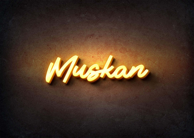 Free photo of Glow Name Profile Picture for Muskan