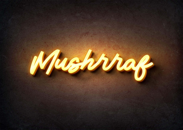 Free photo of Glow Name Profile Picture for Mushrraf