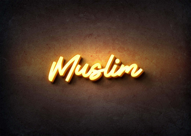 Free photo of Glow Name Profile Picture for Muslim