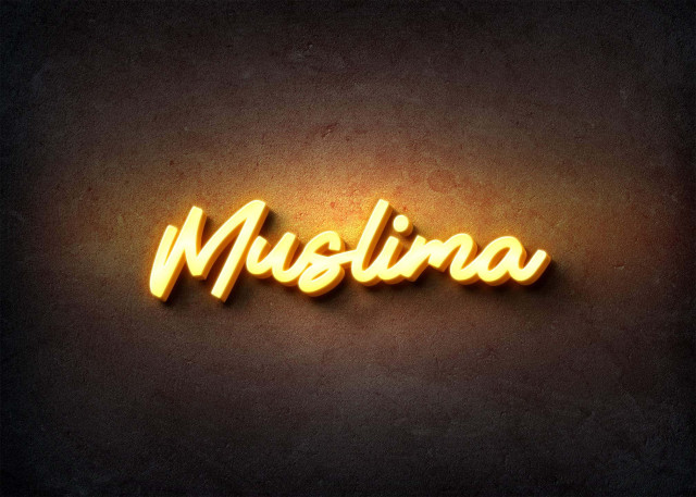 Free photo of Glow Name Profile Picture for Muslima