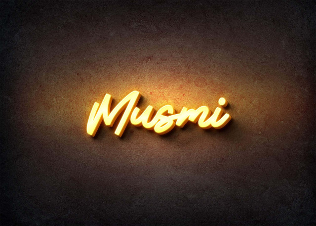 Free photo of Glow Name Profile Picture for Musmi