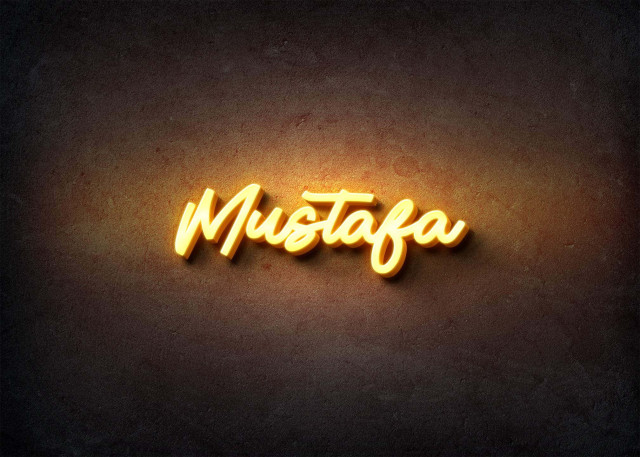 Free photo of Glow Name Profile Picture for Mustafa