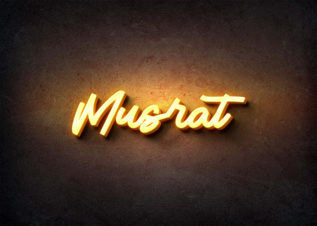 Free photo of Glow Name Profile Picture for Musrat