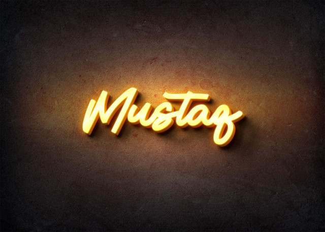 Free photo of Glow Name Profile Picture for Mustaq