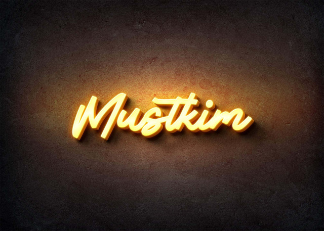 Free photo of Glow Name Profile Picture for Mustkim