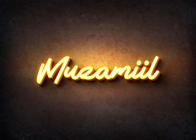 Free photo of Glow Name Profile Picture for Muzamiil