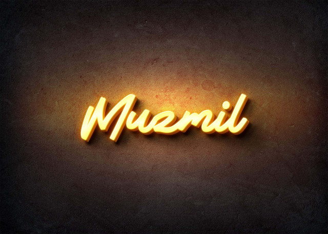 Free photo of Glow Name Profile Picture for Muzmil