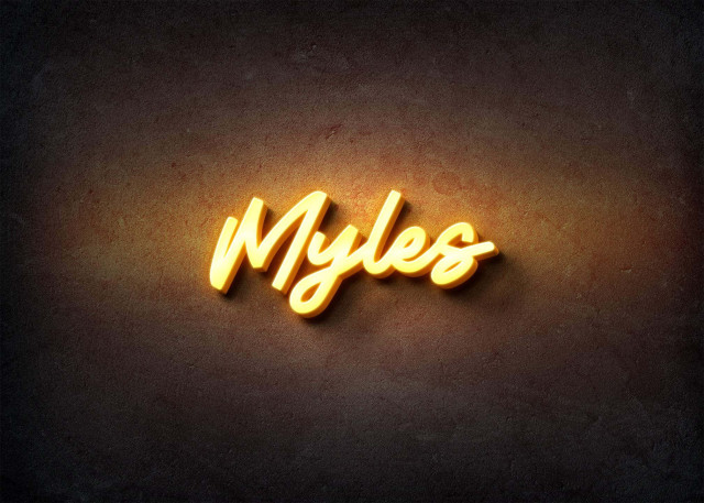 Free photo of Glow Name Profile Picture for Myles