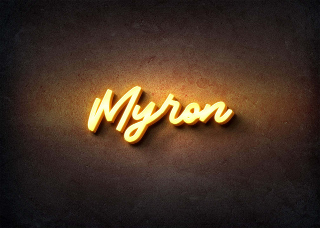 Free photo of Glow Name Profile Picture for Myron