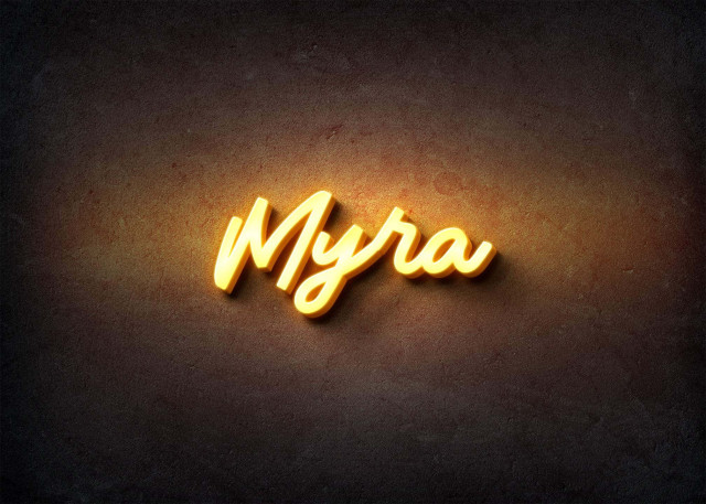 Free photo of Glow Name Profile Picture for Myra