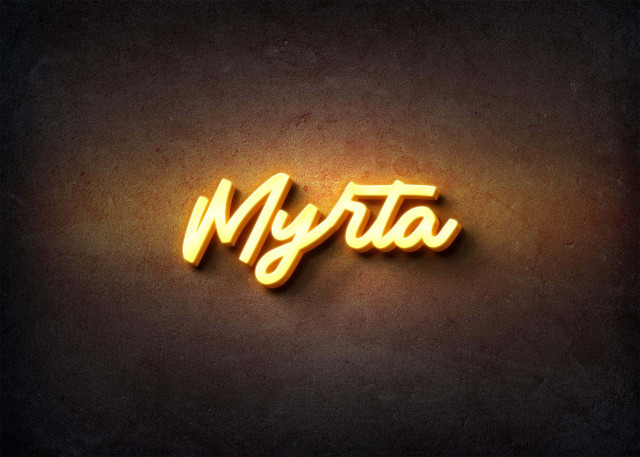 Free photo of Glow Name Profile Picture for Myrta