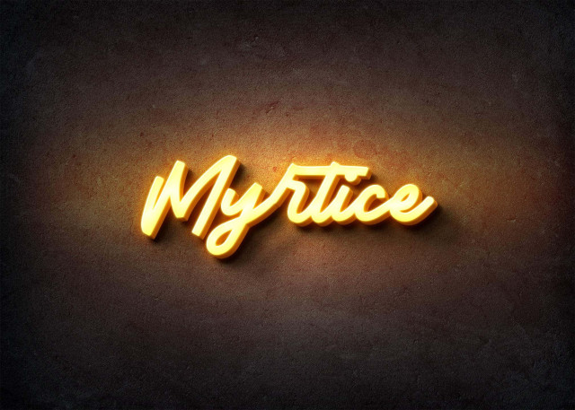 Free photo of Glow Name Profile Picture for Myrtice