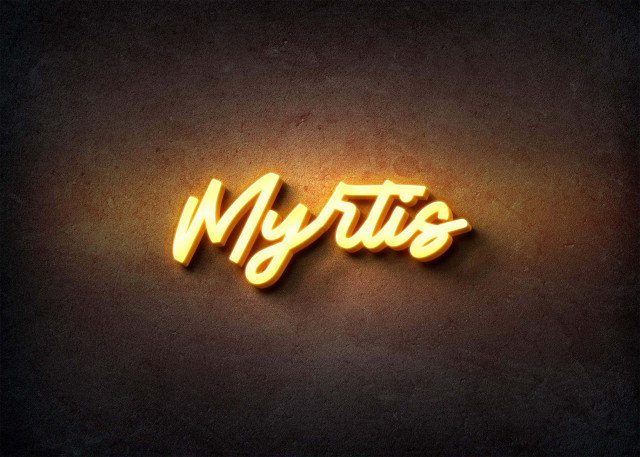 Free photo of Glow Name Profile Picture for Myrtis