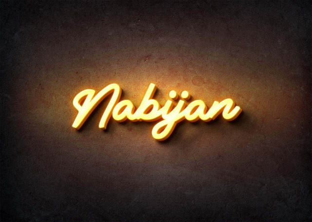 Free photo of Glow Name Profile Picture for Nabijan