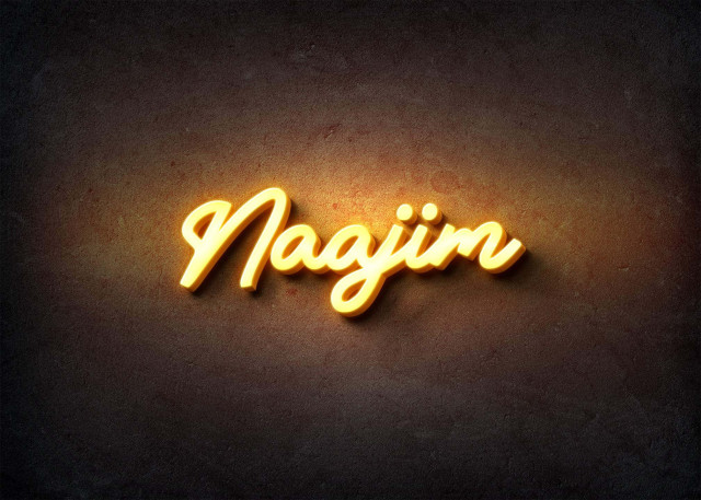 Free photo of Glow Name Profile Picture for Naajim