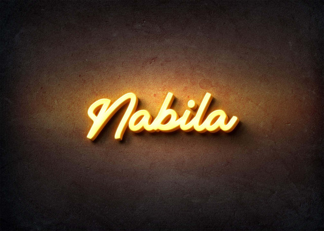 Free photo of Glow Name Profile Picture for Nabila