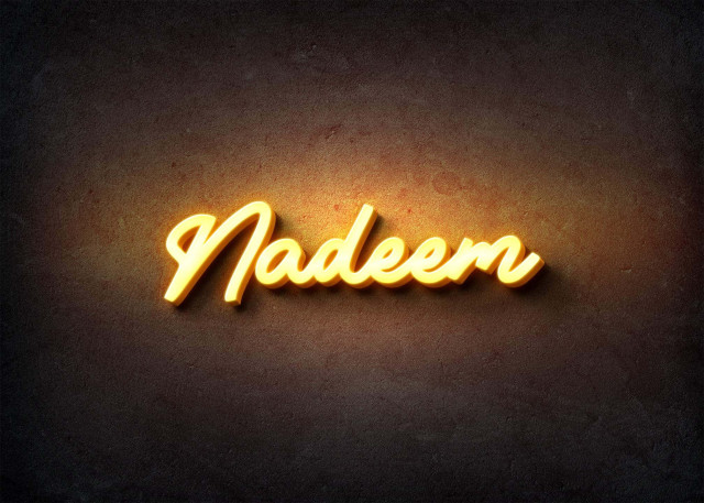 Free photo of Glow Name Profile Picture for Nadeem