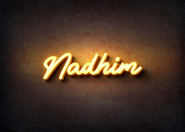 Free photo of Glow Name Profile Picture for Nadhim