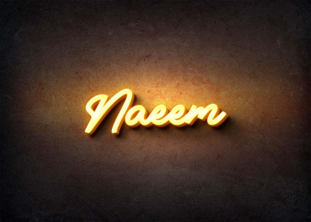 Free photo of Glow Name Profile Picture for Naeem
