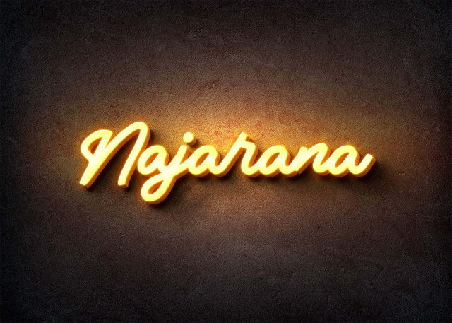 Free photo of Glow Name Profile Picture for Najarana