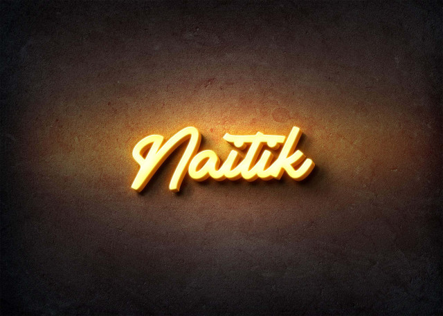 Free photo of Glow Name Profile Picture for Naitik
