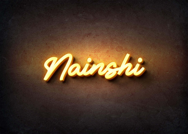 Free photo of Glow Name Profile Picture for Nainshi