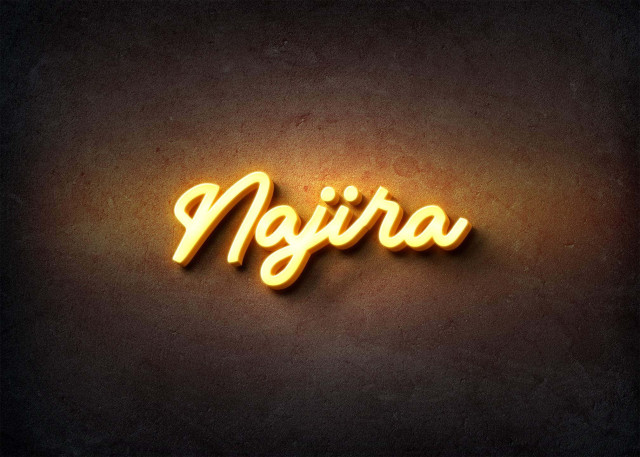 Free photo of Glow Name Profile Picture for Najira