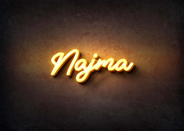 Free photo of Glow Name Profile Picture for Najma