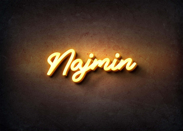 Free photo of Glow Name Profile Picture for Najmin