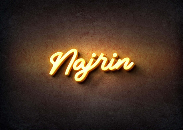 Free photo of Glow Name Profile Picture for Najrin