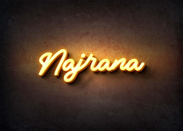 Free photo of Glow Name Profile Picture for Najrana