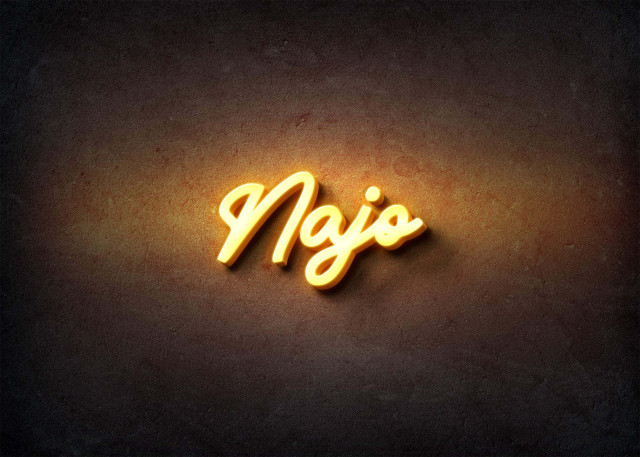 Free photo of Glow Name Profile Picture for Najo