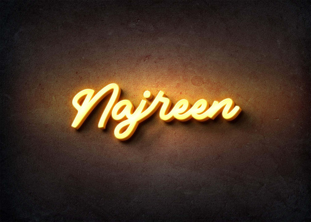 Free photo of Glow Name Profile Picture for Najreen