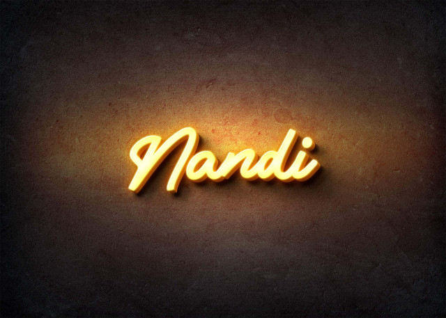 Free photo of Glow Name Profile Picture for Nandi