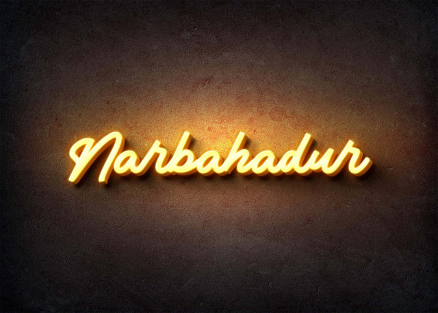 Free photo of Glow Name Profile Picture for Narbahadur