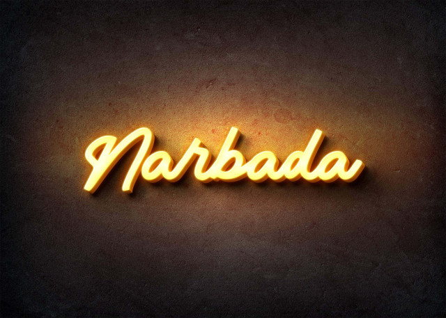 Free photo of Glow Name Profile Picture for Narbada