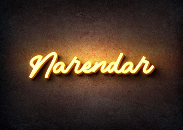 Free photo of Glow Name Profile Picture for Narendar