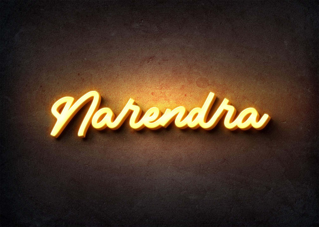 Free photo of Glow Name Profile Picture for Narendra