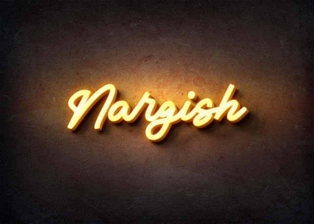 Free photo of Glow Name Profile Picture for Nargish